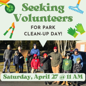 Help us clean up the parks this Saturday!