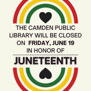 Library Closed Friday, June 19th in Honor of Juneteenth