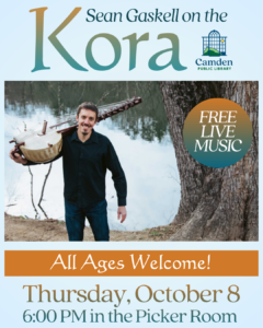 West African Kora – Presented by Sean Gaskell, 10/08 at 6:00 PM