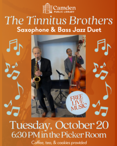 Concert: The Tinnitus Brothers, Saxophone & Bass Jazz Duets – 10/20 at 6:30 PM