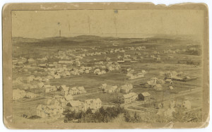 View of Camden from Mt. Battie looking southwest toward Rockport in 1891.