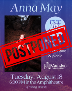 **POSTPONED** Concert: An Evening with Anna May in the Amphitheatre **POSTPONED**
