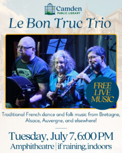 Tuesday: Concert – Le Bon Truc Trio