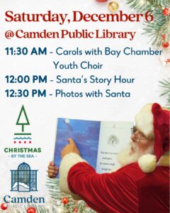 Saturday: Carols at 11:30, Santa’s Story Hour & Free Photos with Santa at 12!