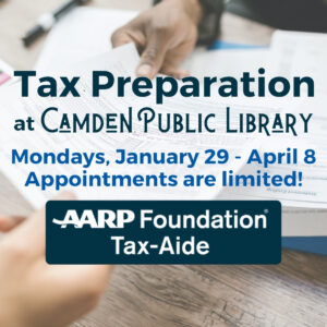 Free Tax Preparation Available at the Camden Public Library